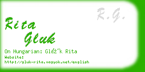 rita gluk business card